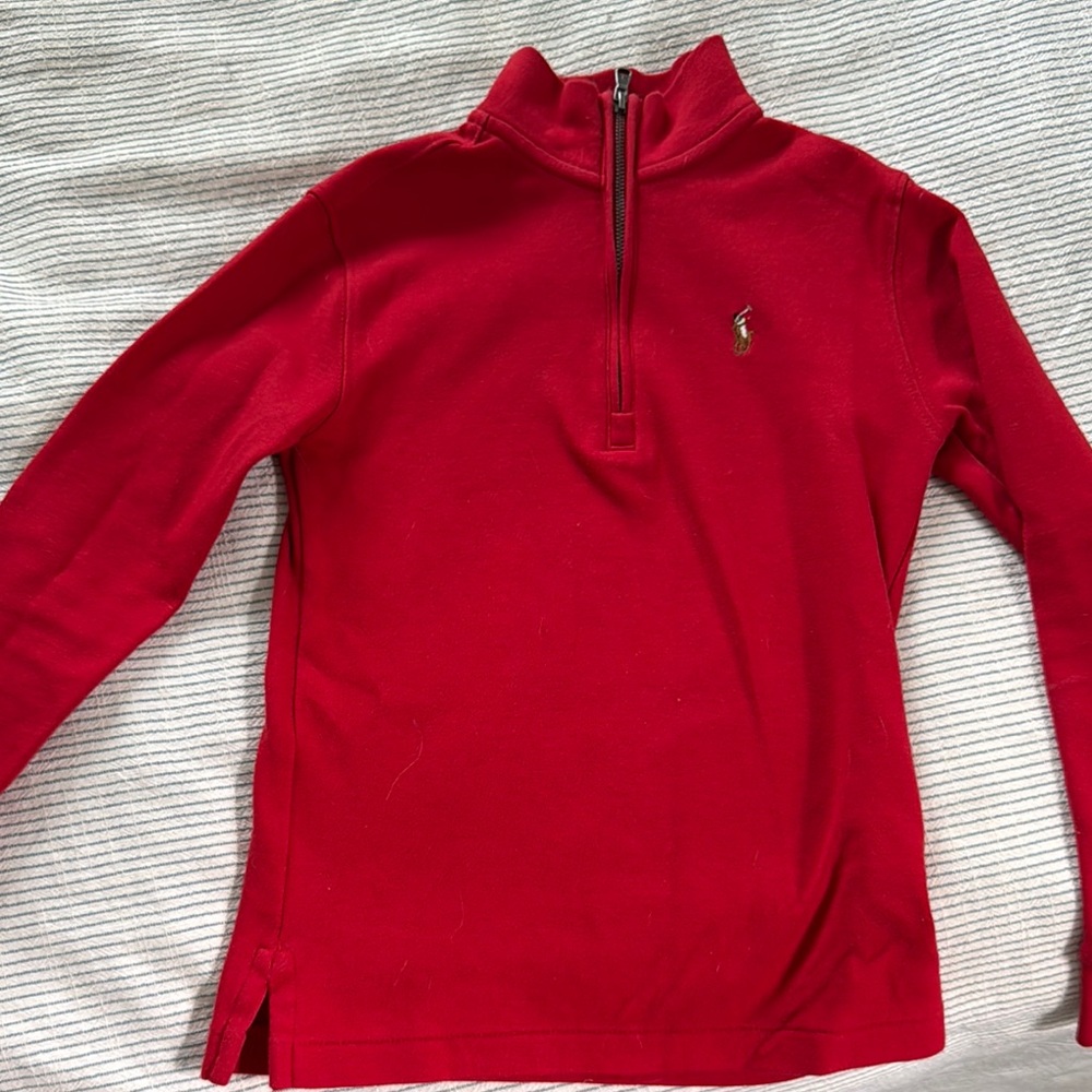 Polo Ralph Lauren Red Quarter-Zip Pullover